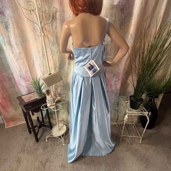 New📌Mary's Beaded Light Blue Formal - Prom - Bridesmaid Dress - Matching Scarf - Picture 8 of 16